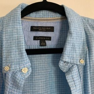 Blue Linen dressy shirt